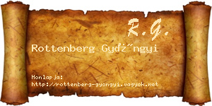 Rottenberg Gyöngyi névjegykártya